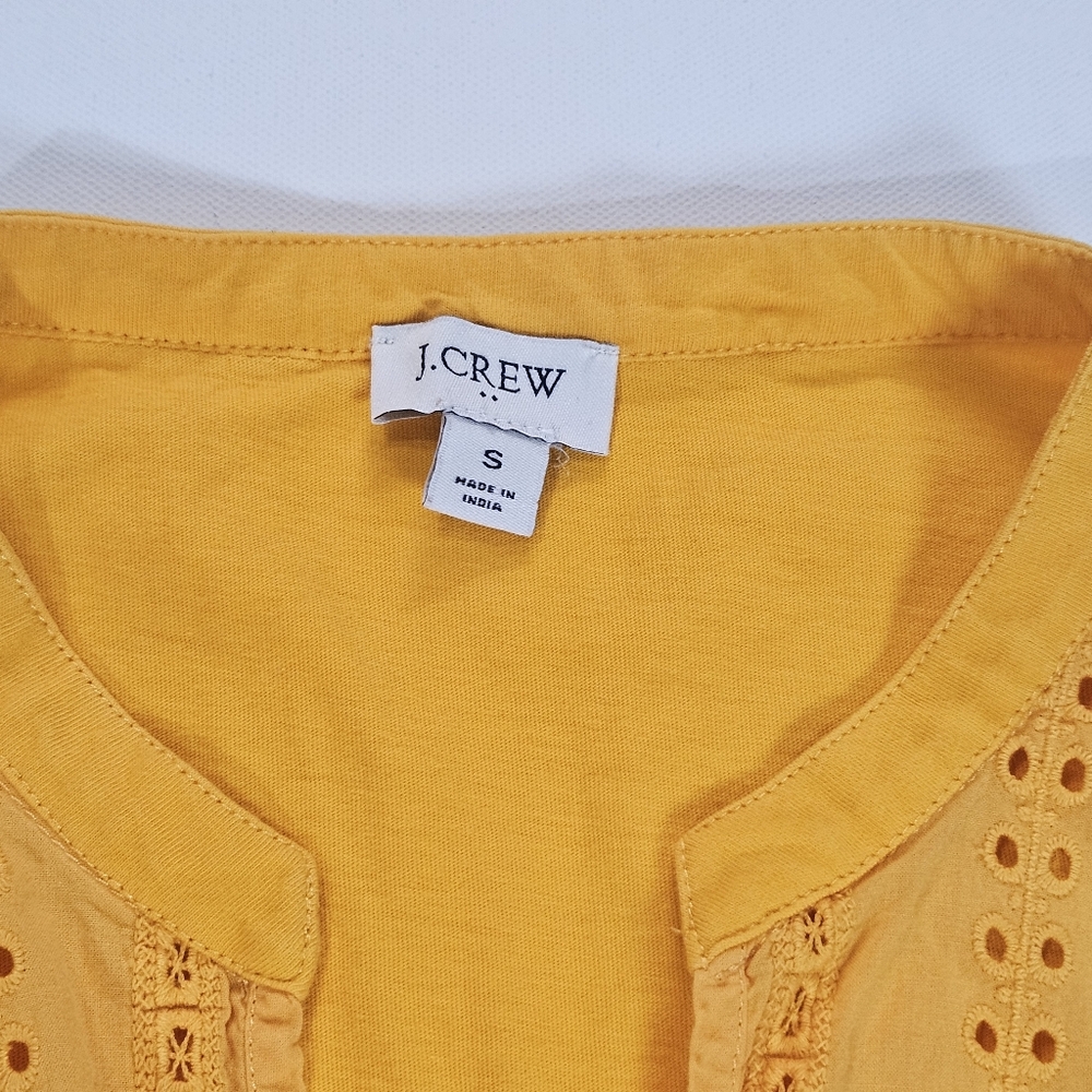 J. Crew Eyelet Tank Top Womens Size Small Gold - Picture 5 of 6